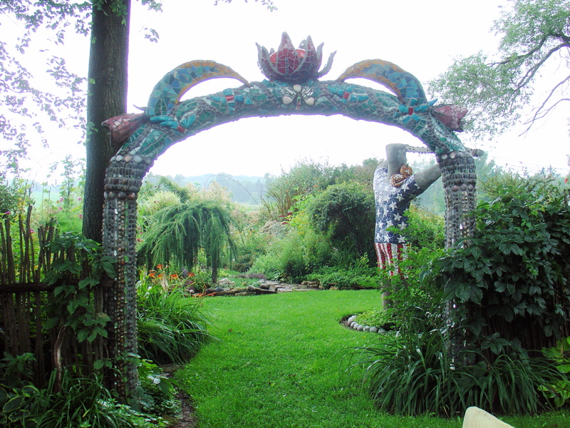 One of the many arches framing beautiful garden vistas